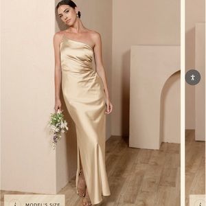 Revelry Jade Satin Dress